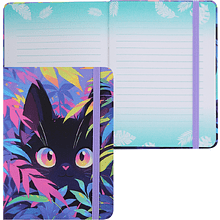 Книга записная "Tropical cat", А6, 64 листа, в линейку, разноцветный