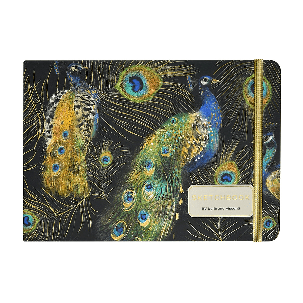 Скетчбук "Fauna. Павлины", 14.6х21.3 см, 180 г/м2, 96 листов, разноцветный - 2