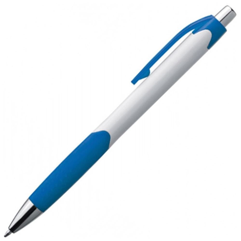 Ручка шариковая автоматическая "Mao", 0.5 мм, белый, синий. стерж. синий