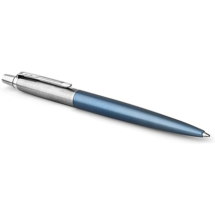 Ручка шариковая автоматическая "Jotter Core K63 Waterloo Blue CT", 1,0 мм, сине-голубой, серебристый, стерж. синий - 2