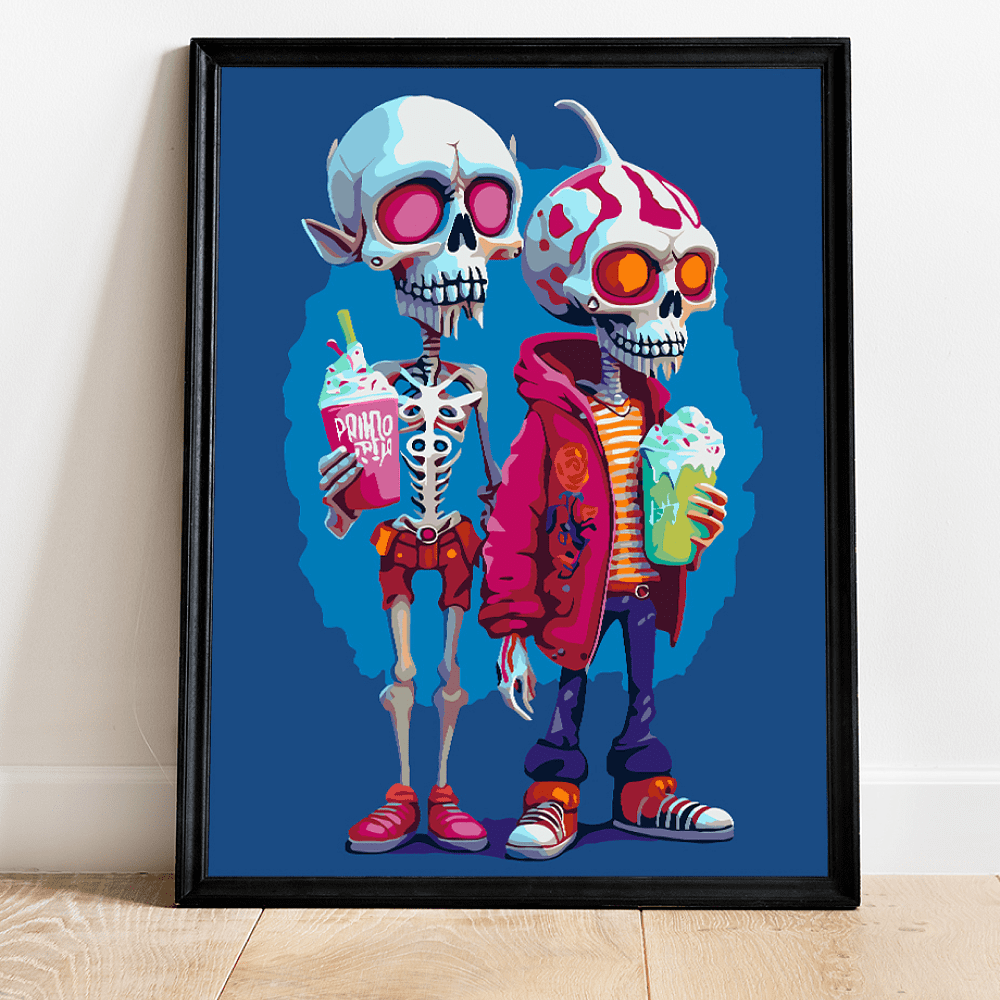 Картина по номерам "Скелеты лето" - 6