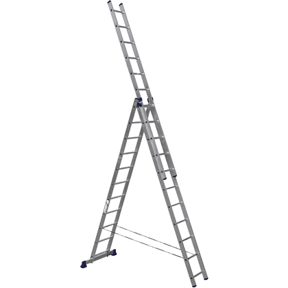 Лестница Алюмет H3 5311, алюминиевая, трехсекционная