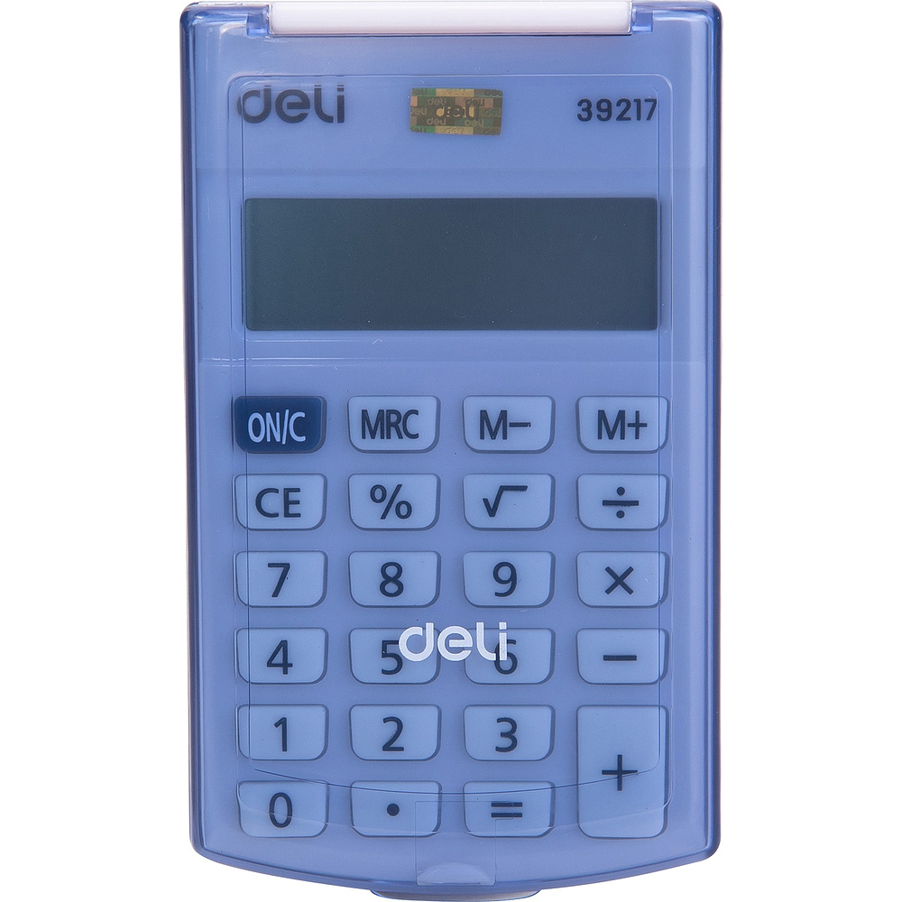 Калькулятор карманный Deli "Easy 39217", 8-ми разрядный, пластик, белый, синий - 3
