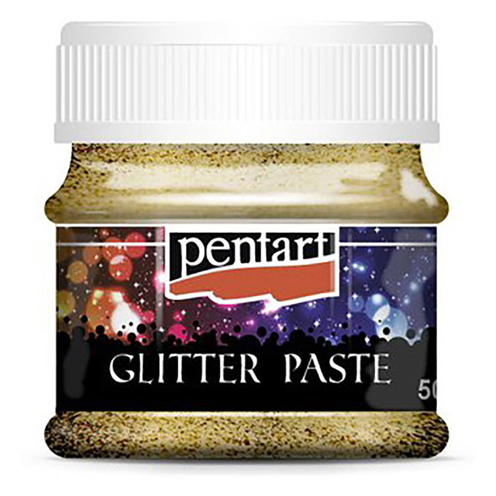 Текстурная паста "Pentart", 50 мл, среднезернистая, золото