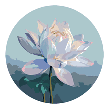 Набор для творчества "Цветок лотоса", 30 см, красками по номерам