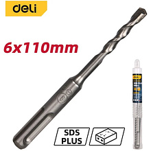 Бур по бетону Deli YS EDH-Y06110, 6x110 мм, SDS-PLUS
