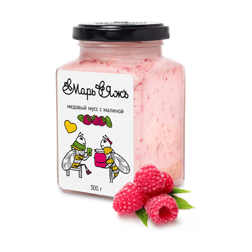 Медовый мусс "МарьЯжъ" с малиной, 300 гр 