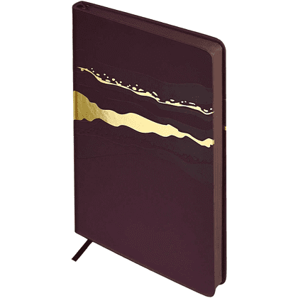 Ежедневник недатированный "Софт-тач", А5, 240 страниц, бордовый - 5