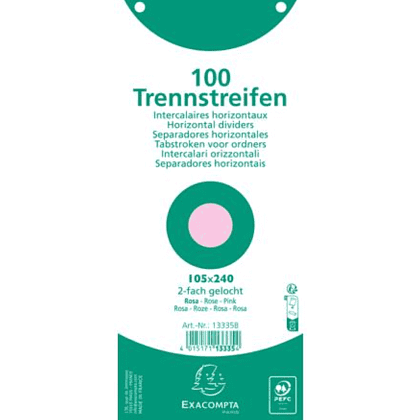 Разделитель для документов "Exacompta" картонный, розовый - 3