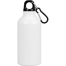 Бутылка для воды "Oregon", металл, 400 мл, белый, черный