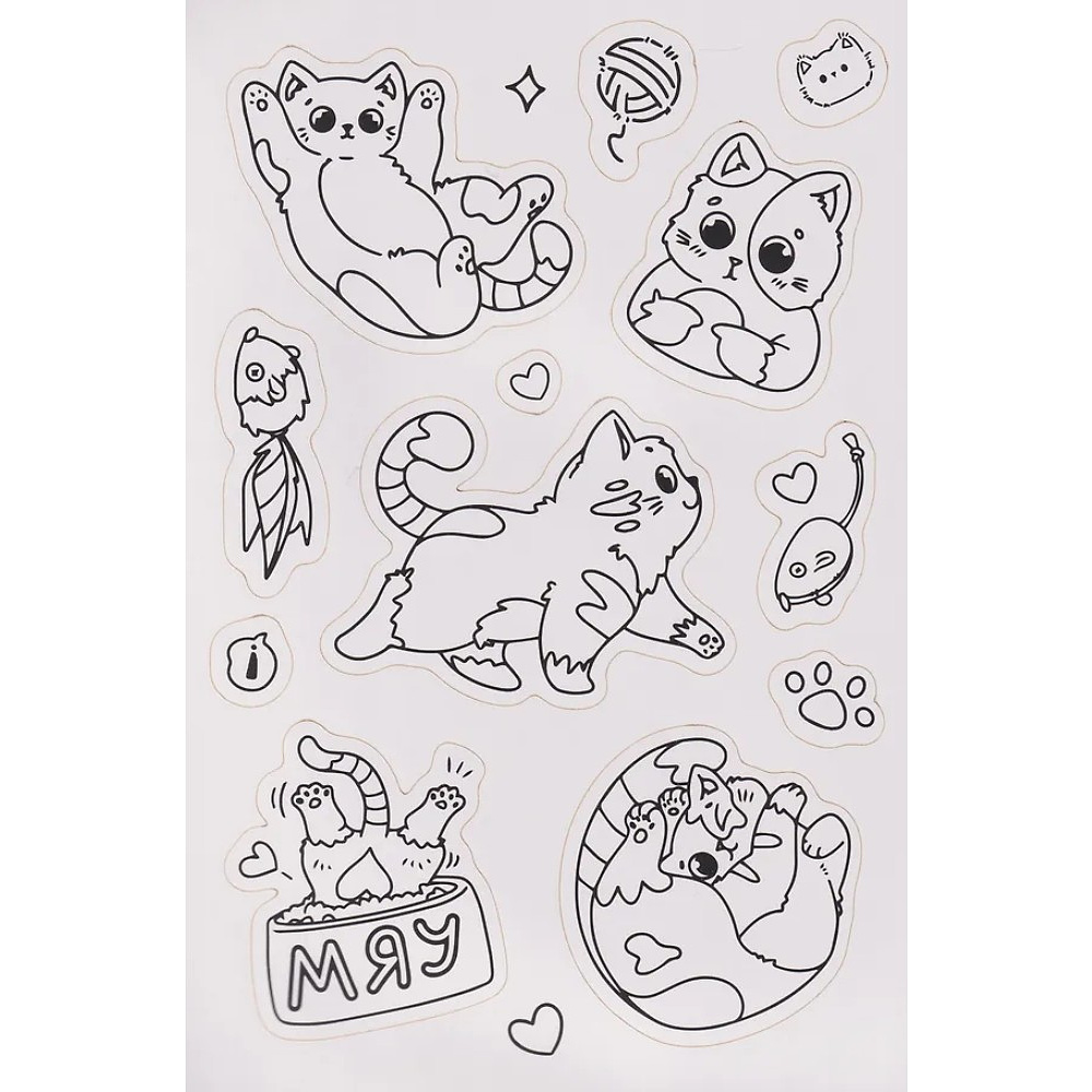 Раскраска "Раскраска-стикербук. Кошечки" - 3