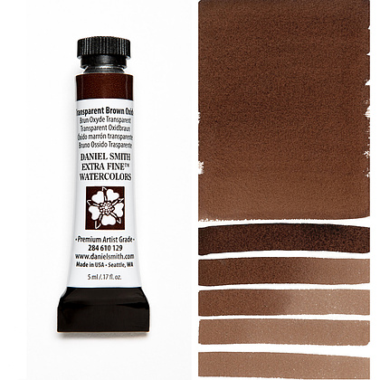 Краски акварельные Daniel Smith, прозрачный коричневый оксид, 5 мл, туба - 2