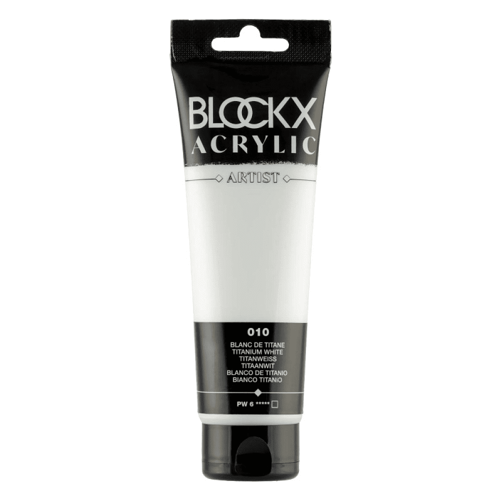 Краски акриловые "Blockx", 010 белила титановые, 120 мл