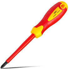Отвертка диэлектрическая Deli YS EDL516100, PH2х100 мм, желтый, красный