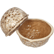 Шкатулка керамическая "Walnut", 10х9.5х11 см, коричневый