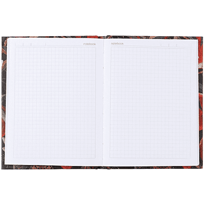 Блокнот "Flora. Гранат", A6, 80 листов, клетка, красный, черный - 4