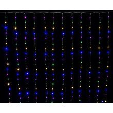 Гирлянда электрич. LED "Занавес-роса" 3*3 м, 540 LED, прозрачный провод, мультиколор