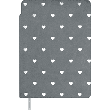 Книга записная "Замша", А6, 96 листов, линейка, серый