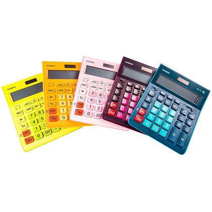 Калькулятор настольный Casio "GR-12", 12-разрядный, розовый - 4
