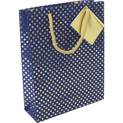 Пакет бумажный подарочный "Blue night", 17x6x22 см, синий