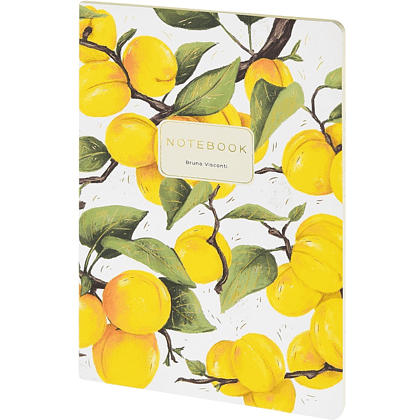 Тетрадь "Flora. Paradise. Абрикосы", A5, 40 листов, клетка, белый, желтый