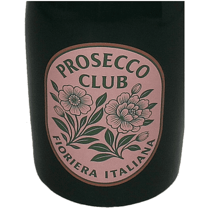 Ваза керамическая "Prosecco Bottle", 9.8х9.8х21 см, темно-зеленый, розовый - 3