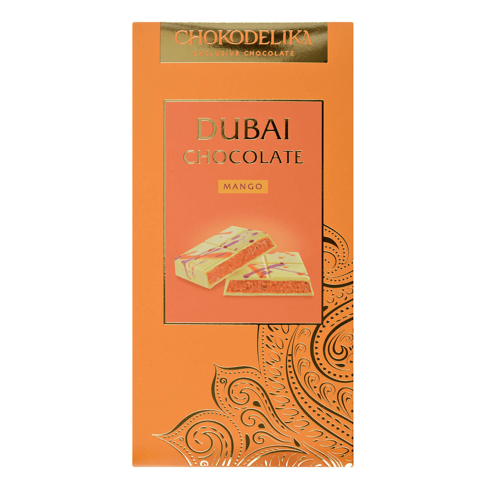 Шоколад белый "Dubai Mango", 180 г, с начинкой манго