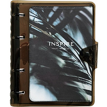 Тетрадь на кольцах "Inspire", B5, 120 листов, клетка, черный