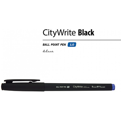 Ручка шариковая "CityWrite Black", 1.0 мм, черный, стерж. синий - 2