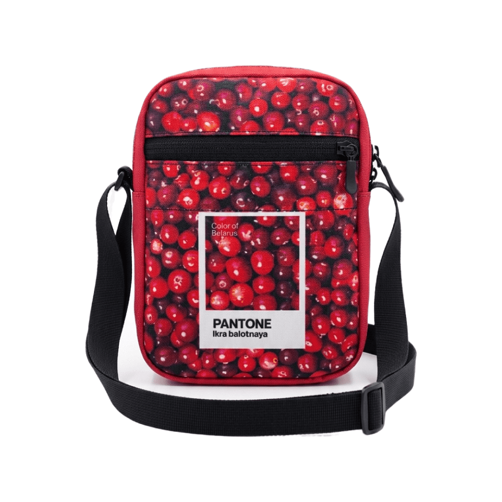 Сумка через плечо "Color of Belarus. Pantone Ikra balotnaya", 14х19х50 см, разноцветный