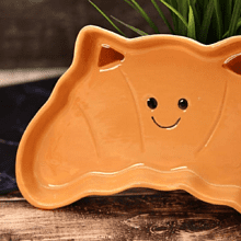 Тарелка керамическая "Веселый круассан", 20.3 см, коричневая