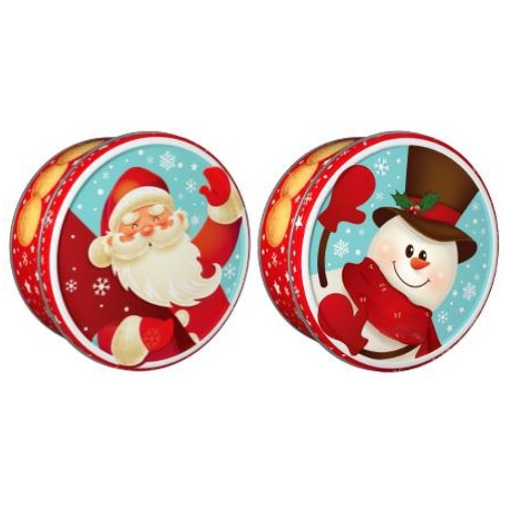 Печенье сдобное "Regnum", ж/б., Дед Мороз и Снеговик, 150 гр., 