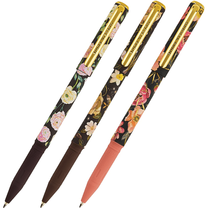 Ручка шариковая "PrimeWrite. Flora. Black night", 0.7 мм., пластиковая, масло, ассорти, синий