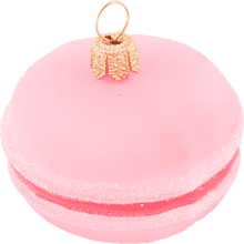 Украшение елочное "Macarons", 5 см, стекло, розовый