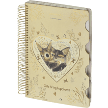 Книга записная  "Love me", В5, 120 листов, клетка, линейка, точка, бежевый