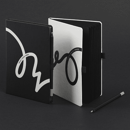 Блокнот "Doodle total black", А5, 96 листов, черный, срез черный - 4