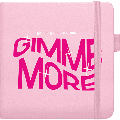Скетчбук "Gimme more", 12x12 см, 140 г/м2, 80 листов, розовый