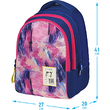Рюкзак школьный "Joy", синий, розовый
