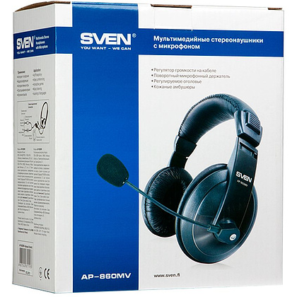 Наушники с микрофоном "Sven AP-860MV Black" - 2 Наушники с микрофоном "Sven AP-860MV Black" - 2