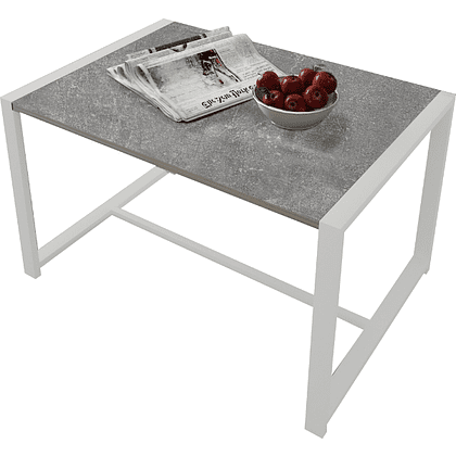 Стол журнальный ALLERD RION, белый муар, Бетон