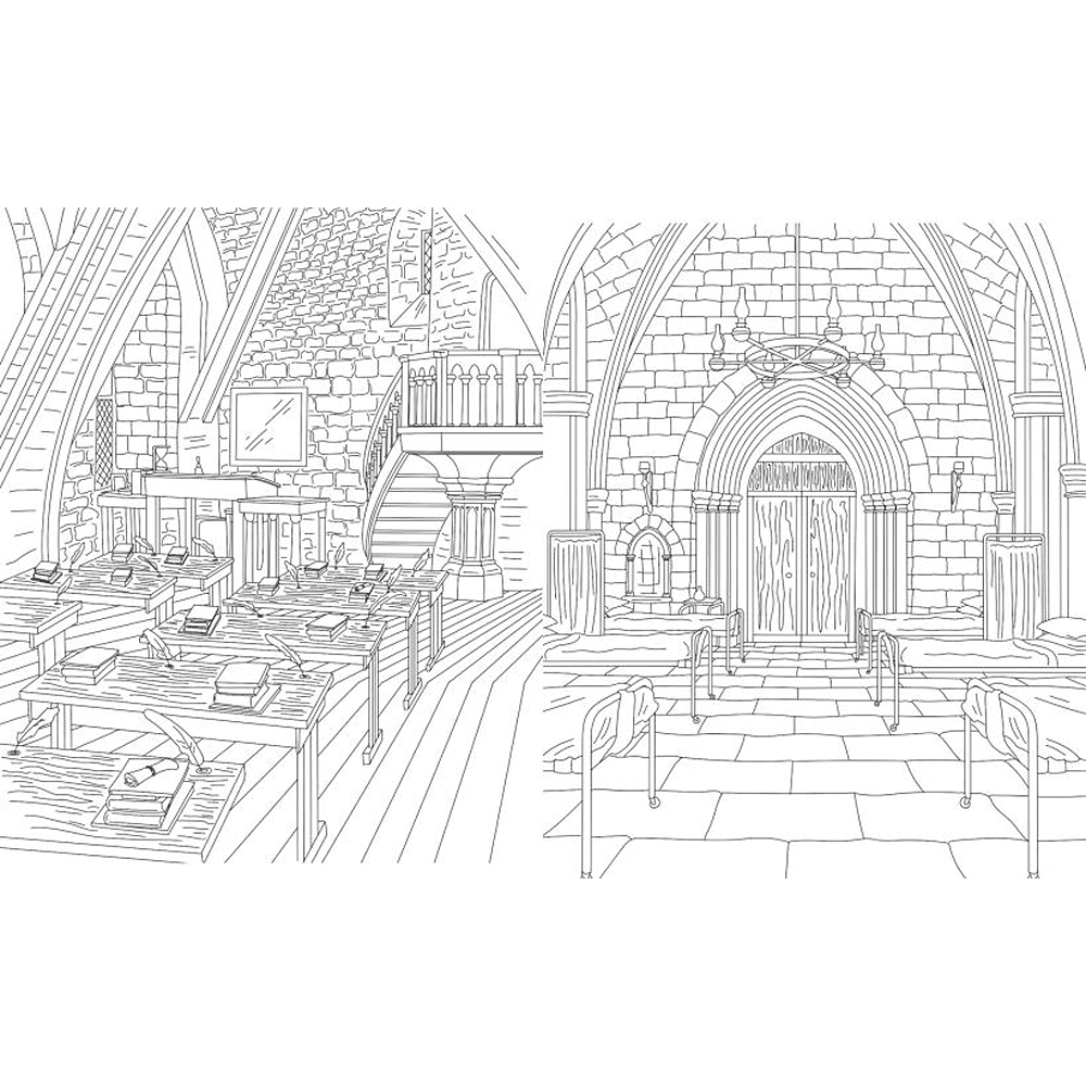 Раскраска "Волшебные уголки Хогвартса. Раскраска по вселенной Гарри Поттера" - 4