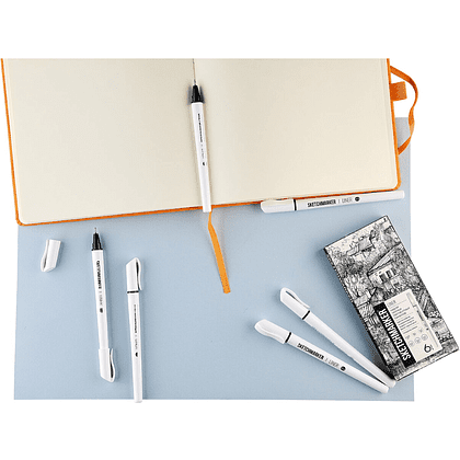 Набор ручек капиллярных "Sketchmarker", 6 шт (0.05, 0.1, 0.2, 0.3, 0.4, 0.5 мм), лайнер, черный  - 4