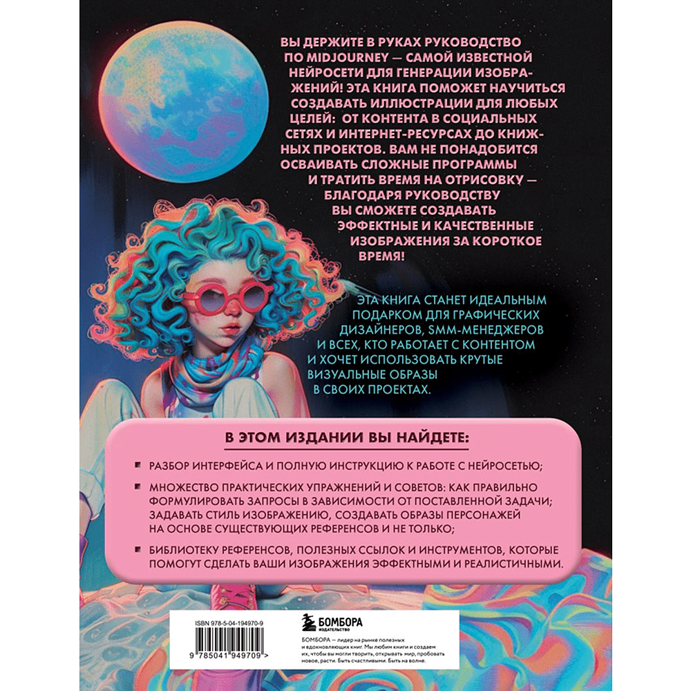 Книга "Midjourney: от промпта к иллюстрации. Полное руководство по работе с визуалом в нейросети", Евгения Хубер - 2