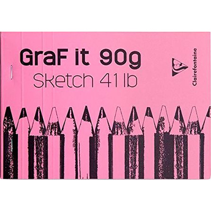 Скетчбук "Graf It", A5, 90 г/м2, 80 листов, розовый