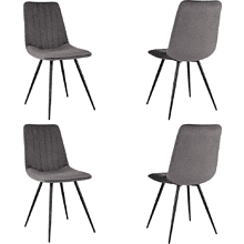 Стул Бюрократ "CH-K6_4", ткань, темно-бежевый, металл, комплект 4шт