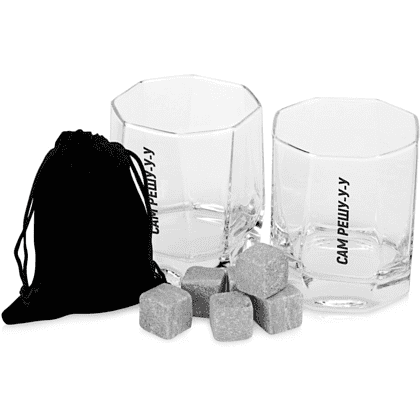 Набор для виски "Сам решу-у-у", прозрачный, серый