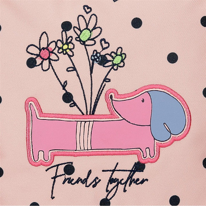 Рюкзак детский "Friends together", M,  38 см, розовый, темно-синий, - 11