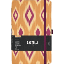 Блокнот "Ikat mustard blush", А5, 96 листов, линейка, оранжевый, бордовый