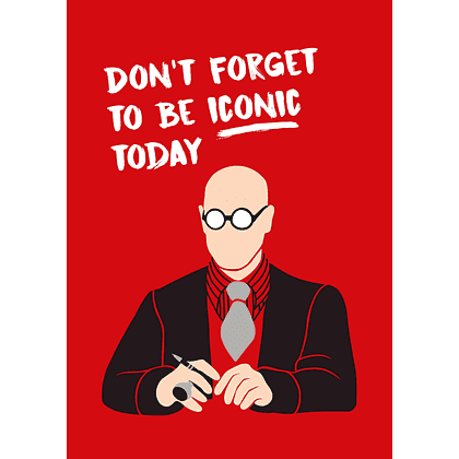 Открытка "Don't forget to be iconic today", 148х105 мм, дизайнерская