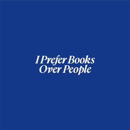 Сумка из плотного хлопка «I prefer books over people», 220 г/м2, синий классический - 2